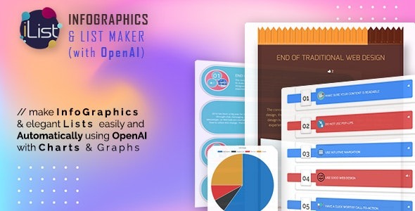 AI Infographic Maker (v8.2.7) iList Pro with OpenAI ChatGPT - AI信息图表制作工具