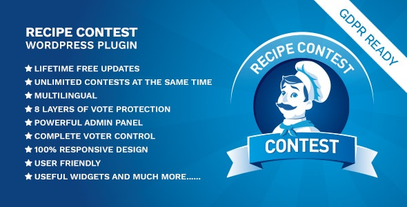 Recipe Contest WordPress Plugin (v1.1) - 食谱竞赛WordPress插件
