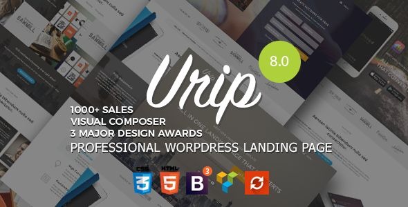 Urip (v8.4.4) Elementor营销着陆页响应式主题