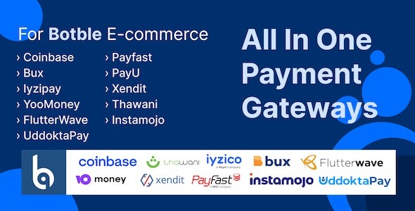 Extra payment gateways for Botble eCommerce v1.1.0 - Botble电商额外支付网关插件