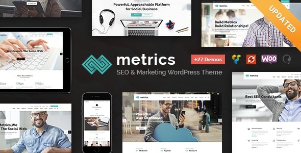 Metrics (v2.3) SEO、数字营销、社交媒体WordPress主题