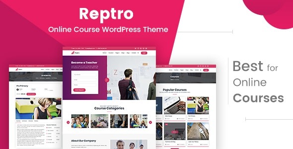 Reptro (v2.1) 在线课程WordPress主题 - 专业教育网站模板