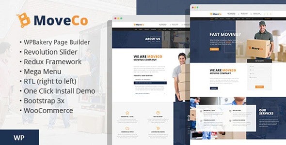 MoveCo (v1.4) 物流公司WordPress主题 - 专业搬家运输企业网站模板