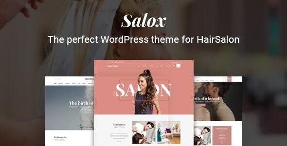 Salox (v1.1.2) 美发沙龙WordPress主题 - 专业美发网站设计