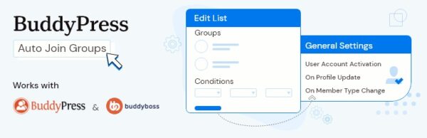 BuddyPress Auto Join Groups (v1.2.5) - 自动加入群组插件