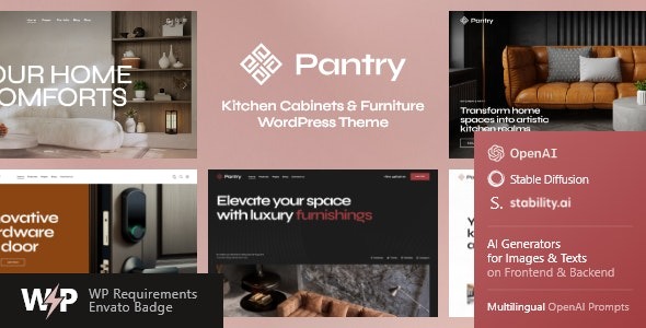 Pantry v1.1.1 厨房橱柜与家具 WordPress 主题 - 现代家居设计解决方案