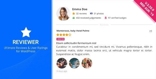 Reviewer (v3.25.0) WordPress评论插件 - 专业评测工具