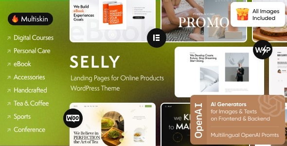 Selly v1.2 Marketing Landing Page WordPress Theme - 营销落地页WordPress主题