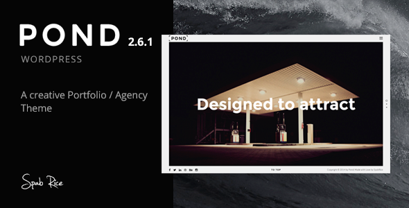 Pond (v2.6.1) 创意作品集/机构 WordPress 主题