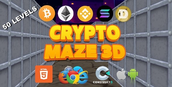 Crypto Maze 3D – 加密货币游戏 – 3D游戏 – HTML5 v1.0