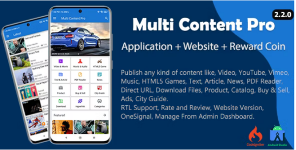 Multi Content Pro (Application and Website) v2.4.0 - 多功能内容管理系统