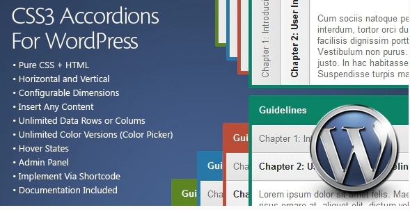 CSS3 Accordions for WordPress v3.0 - WordPress手风琴折叠内容插件
