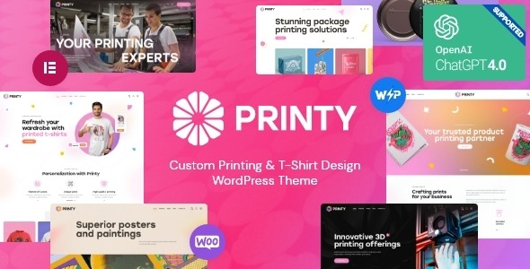 Printy (v1.3.0) 定制印刷与T恤设计WordPress主题