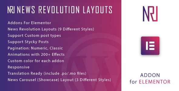 News Revolution Layouts for Elementor WordPress插件v1.0 - 新闻革命布局模板