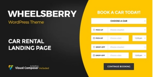 Wheelsberry (v1.2.8) 汽车租赁WordPress主题/落地页