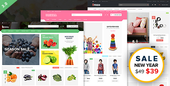 Brezza (v5.6) 多功能水果商店 WooCommerce WordPress 主题