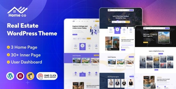 Homeco v2.0.0 WordPress房地产主题 - 专业房产目录列表网站模板
