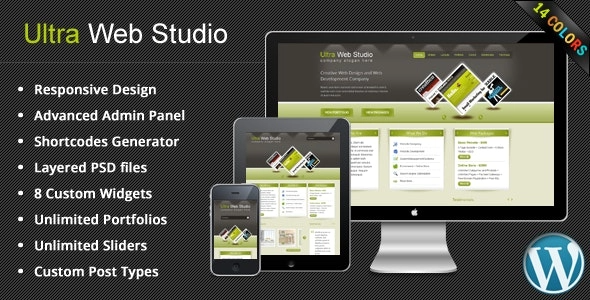 Ultra Web Studio (v2.19) 博客与作品集WordPress主题 - 创意设计与响应式布局新Descript：Ultra Web Studio (v2.19) 是一款专为博客和作品集设计的WordPress主题，提供丰富的创意布局和响应式设计，适合设计师、摄影师和创意人士展示作品。新Key：WordPress主题,博客主题,作品集主题,创意设计,响应式布局,摄影师主题,设计师主题新标签：WordPress主题,博客设计,作品集展示,创意布局,响应式主题分类：精品英文主题