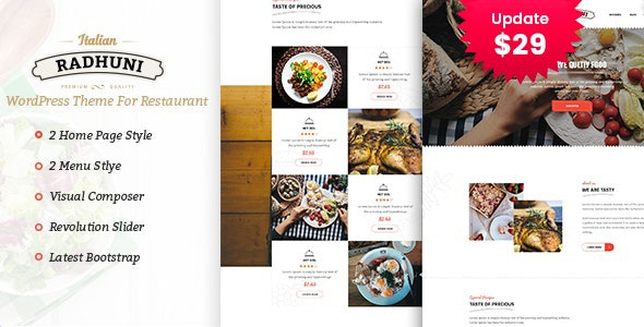Italian Radhuni (v2.5) 美食与餐厅WordPress主题