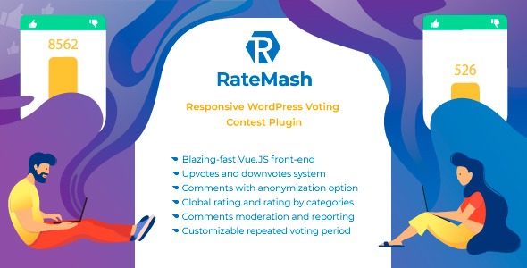 RateMash (v1.0) 响应式WordPress投票竞赛插件