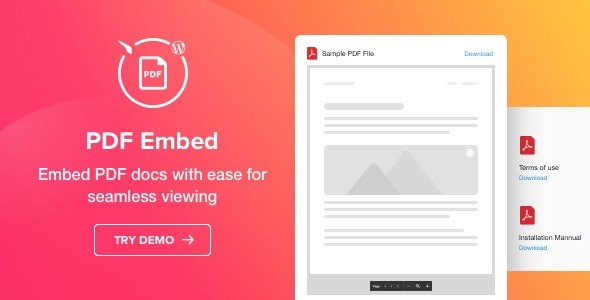 PDF Embed (v1.1.1) WordPress PDF查看器插件 - Elfsight提供