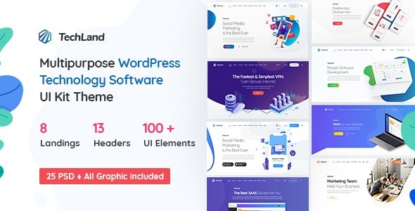 Techland v1.9.0 Saas Startup WordPress Technology Theme - 科技创业企业WordPress技术主题