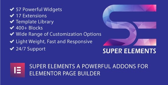Super Elements v2.5.2 – Elementor的增强插件