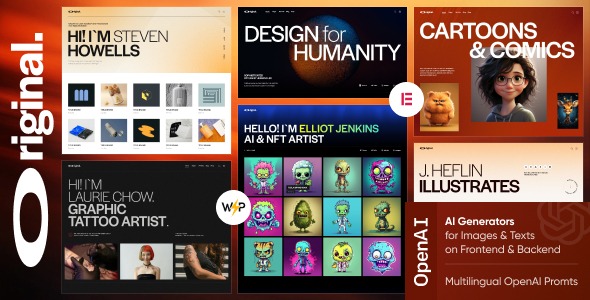 Original v1.0 Illustrator & Artist Portfolio WordPress Theme - 原创插画师和艺术家作品集WordPress主题