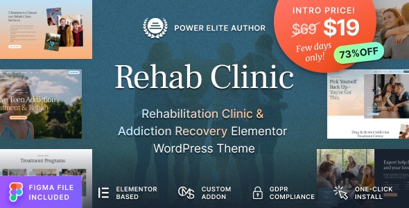 Rehab Clinic v1.0.1 戒毒康复中心WordPress主题 - 专业成瘾恢复网站解决方案