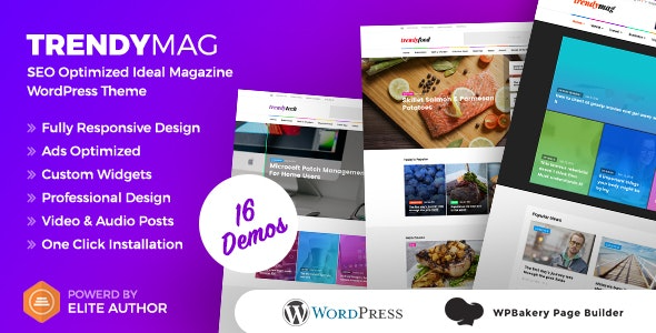 TrendyMag (v1.3) WordPress新闻杂志和博客主题