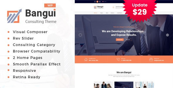 Bangui (v2.1) 商业咨询WordPress主题 - 专业企业咨询网站模板