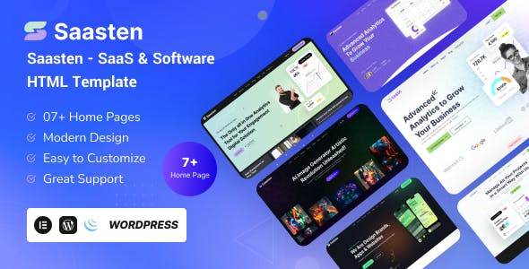 Saasten (v1.0) SaaS与软件着陆页WordPress主题