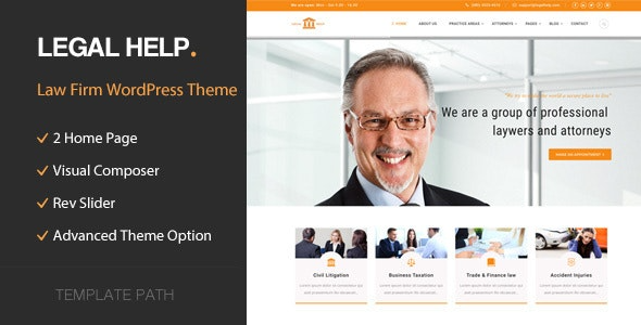 Legal Help v2.0 Law Firm WordPress Theme - 律师事务所WordPress主题