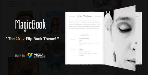 MagicBook (v1.2.5) 一款3D翻页WordPress主题