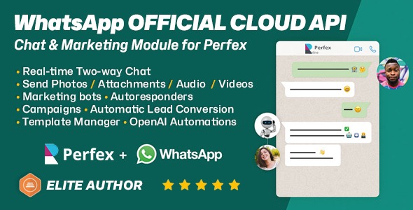 WhatsApp Official Cloud API v1.4.0 Perfex CRM的聊天与营销模块