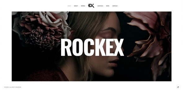 Rockex (v1.0) 单页作品集WordPress主题 - 创意设计与响应式布局