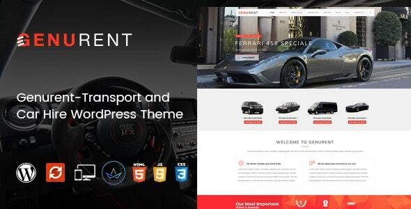 Genurent (v2.4) 运输和汽车租赁WordPress主题