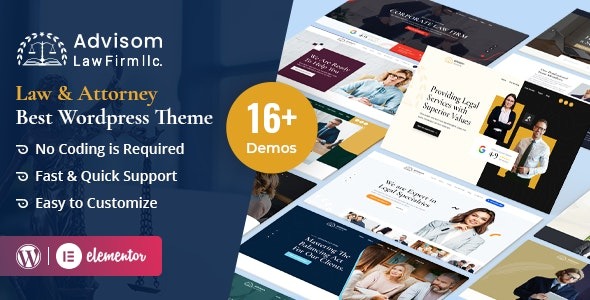Advisom (v1.1) 律师事务所WordPress主题
