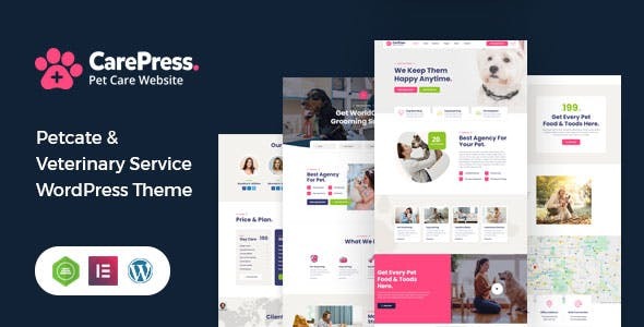 CarePress (v1.8) 宠物护理WordPress主题 - 专业宠物医院与美容网站模板