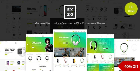 Electronics eCommerce WordPress Woocommerce Theme - Exzo v1.2.4 | 现代电子商城WordPress主题