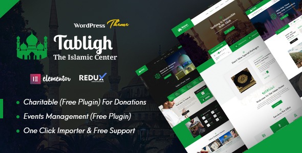 Tabligh (v1.0) 伊斯兰学院与清真寺WordPress主题