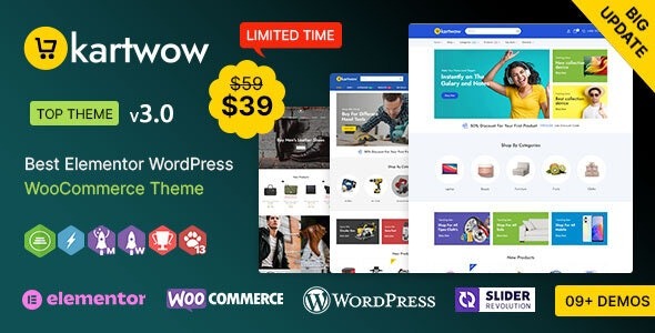 Kartwow (v1.0) 多功能WooCommerce主题 - 电子商务网站设计解决方案