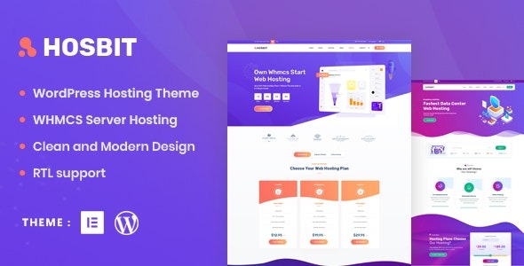 Hosbit (v1.0) WHMCS & Hosting WordPress主题 - WHMCS和主机服务WordPress主题