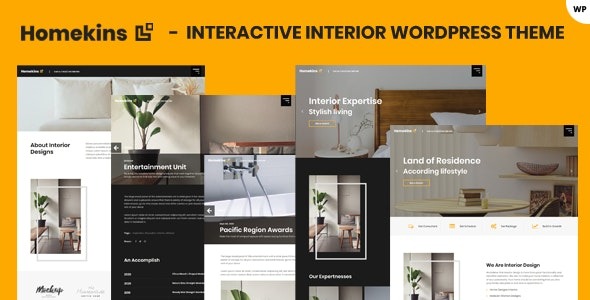 Homekins (v1.0.0) 室内设计WordPress主题 - 优雅家居展示解决方案