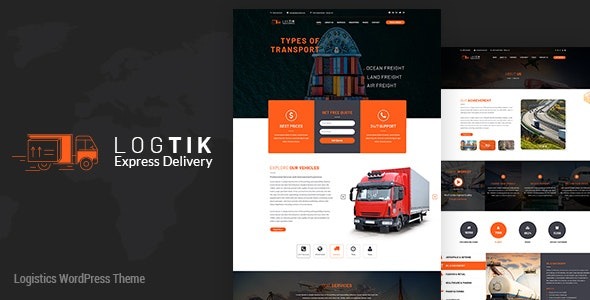 Logtik v2.2 WP物流、货运与运输WordPress主题