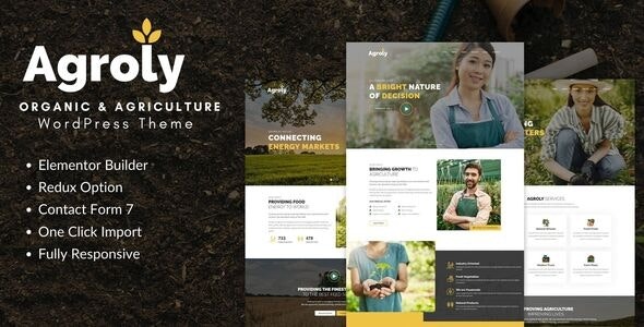 Agroly (v1.0) 有机与农业食品WordPress主题