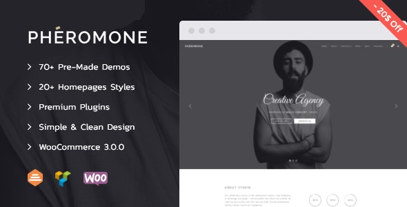 Pheromone (v1.3.2) 创意多概念WordPress主题