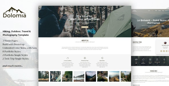 Dolomia (v1.0) 徒步旅行、户外、山地导游WordPress主题