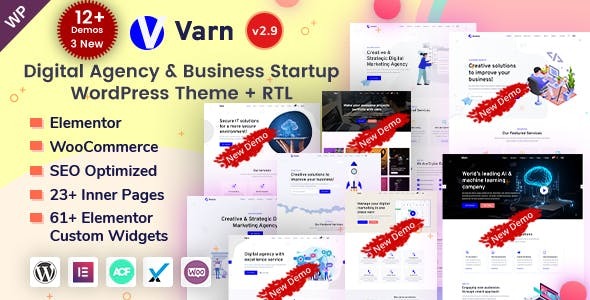 Varn v2.4 Elementor IT & SEO Agency WordPress主题 - IT与SEO机构网站模板