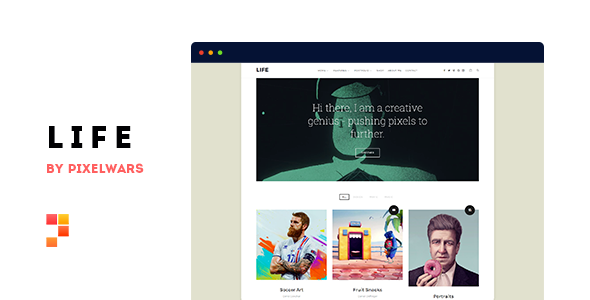 Life (v1.1.8) Boxed Portfolio WordPress主题 - 精美盒式作品集网站模板